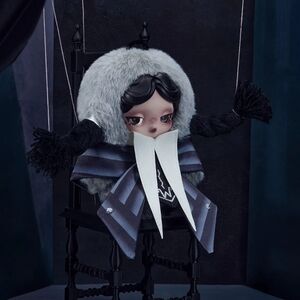 SKULLPANDA × Wednesday Plush (Nevermore Academy Uniform Version)